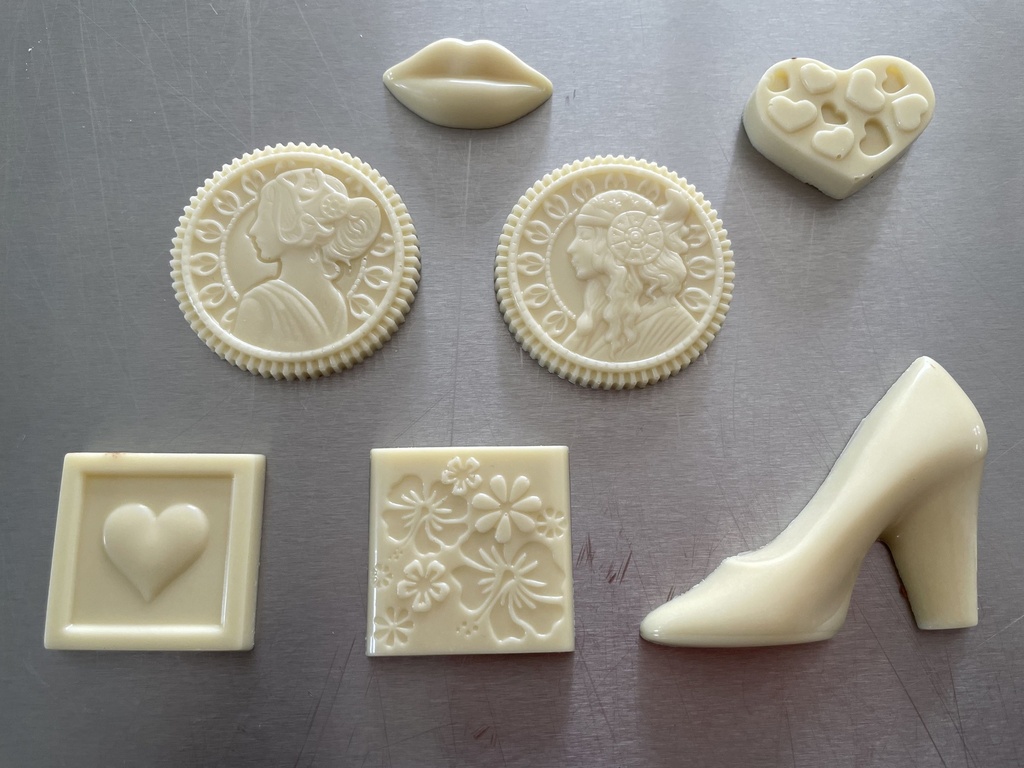 Caraques choc. blanc Fête des Mères - Vrac
