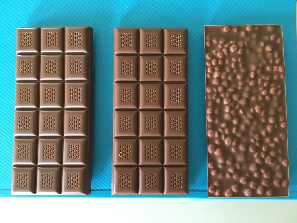 Tablettes choc. lait Pérou 42% & riz soufflé