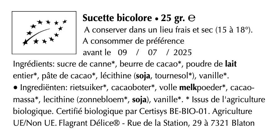 Sucettes bicolores (individuelles)