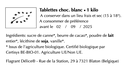 Tablettes choc. blanc - Vrac