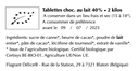 Tablettes choc. lait - Vrac
