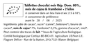 Tablettes choc. noir & noix de cajou/framboise - Vrac