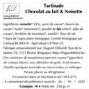 Tartinade choc. lait & noisette (WECK)