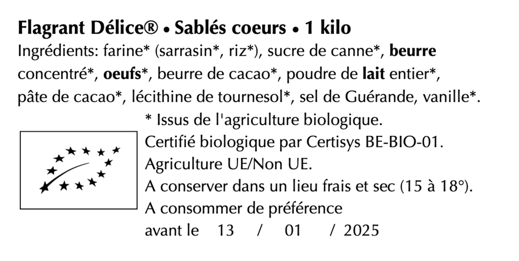 Sablés Coeurs - Vrac