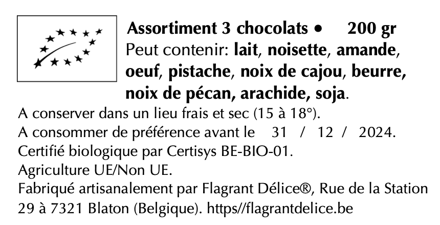 Boîte-cadeau "Cabosses" 3 chocolats