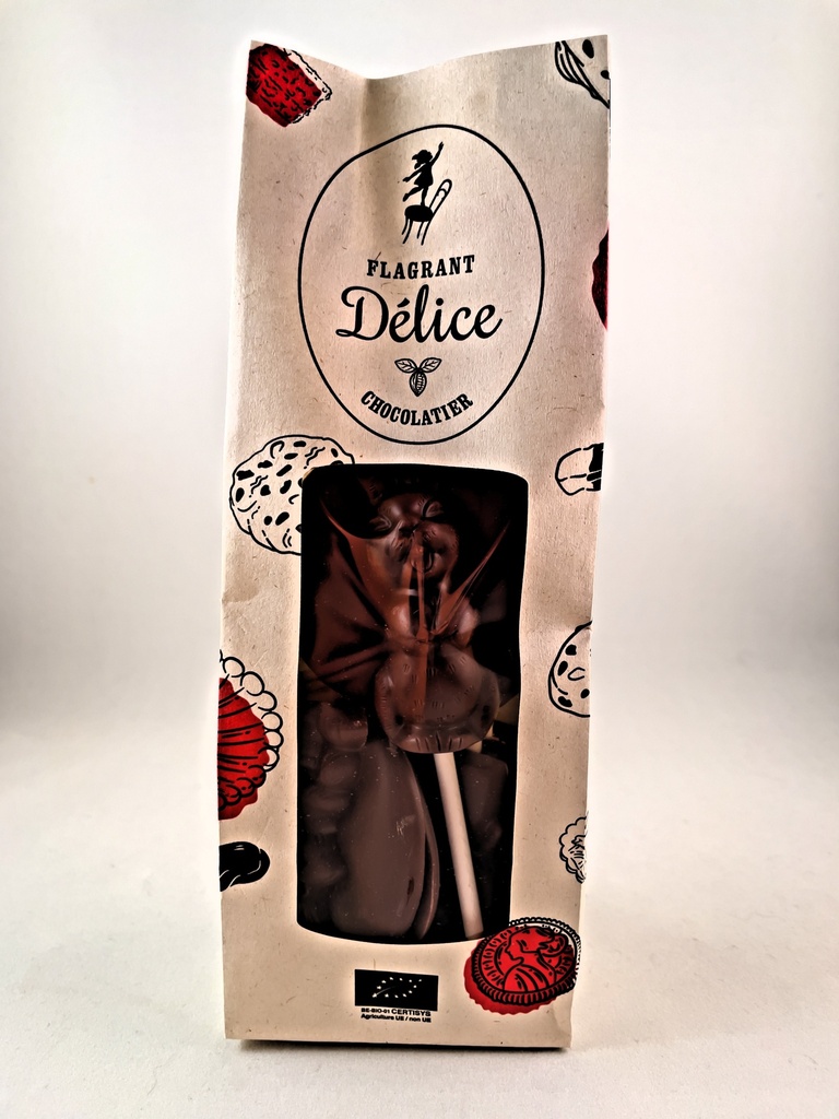 Sucettes choc. lait
