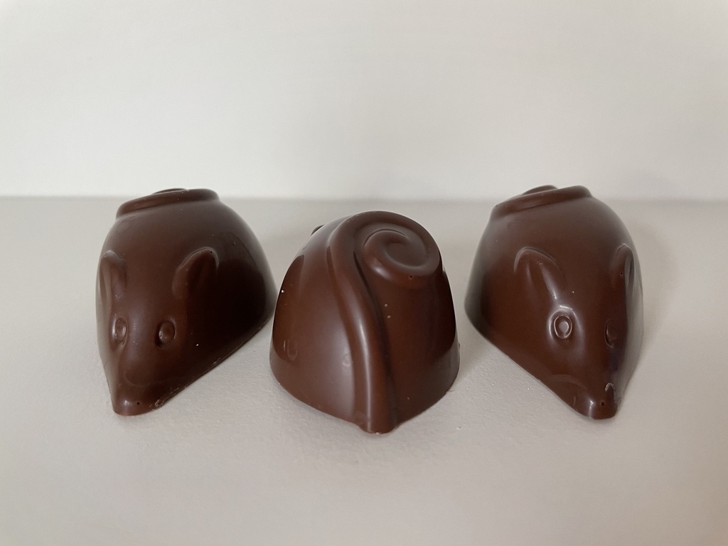 Souris choc. lait (praliné amande/noisette) - Vrac