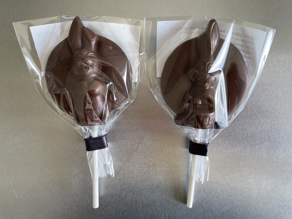 Sucettes choc. lait (individuelles)
