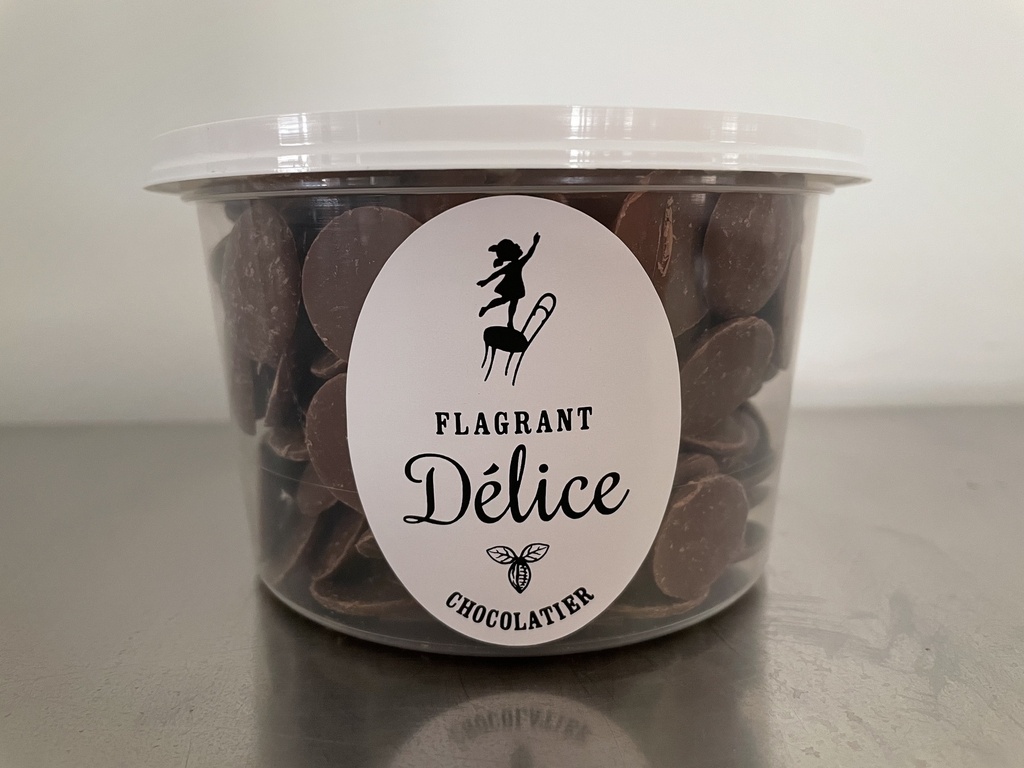 Pastilles maxi choc. lait Pérou 40%