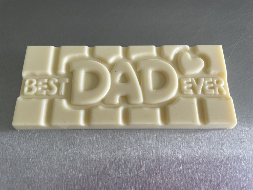 Tablette choc. blanc "Best Dad Ever"