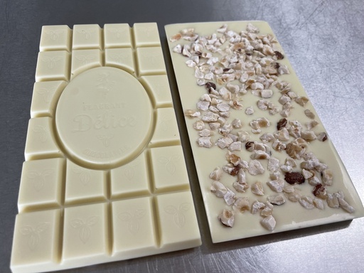 Tablettes choc. blanc & éclats de noisettes - Vrac