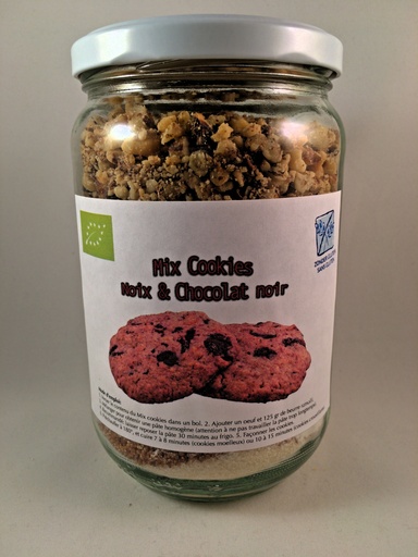Mix pâte à cookies choc. noir & noix