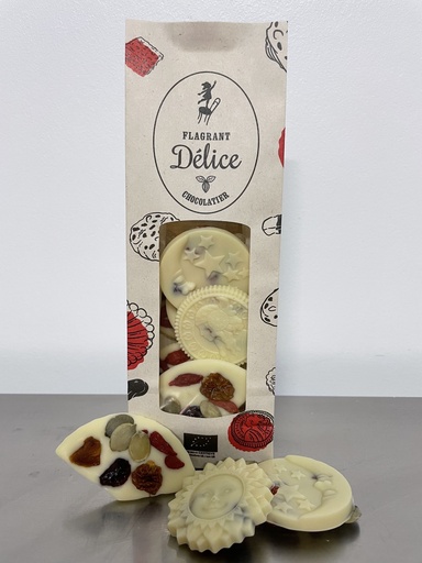 Mendiants choc. blanc