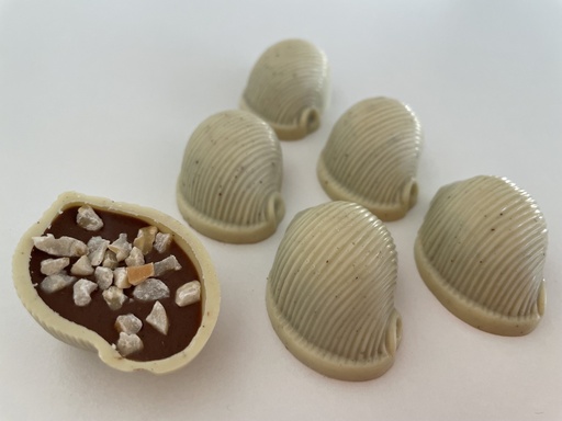 Fruits de mer choc. blanc (praliné noisette) - Vrac