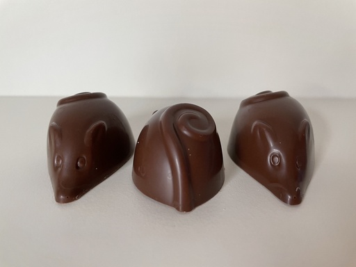 Souris choc. lait (praliné amande/noisette) - Vrac