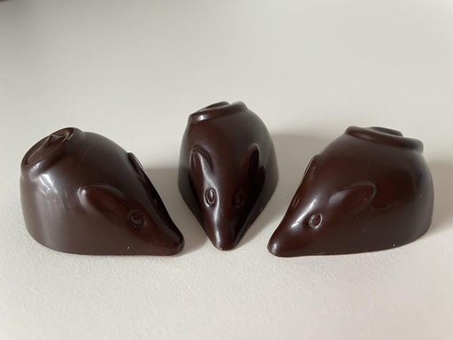 Souris choc. noir (praliné amande/noisette) - Vrac