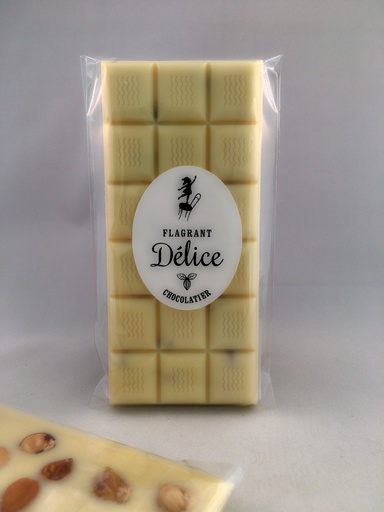 ​Tablette choc. blanc & éclats de noisettes