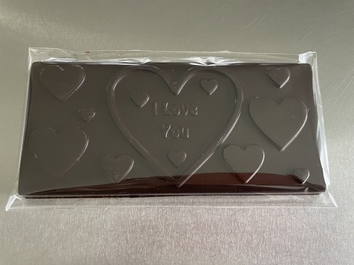 Tablette choc. noir "I Love You"
