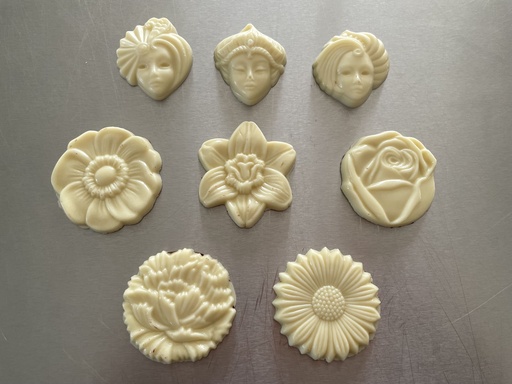 Caraques choc. blanc Fête des Mères - Vrac