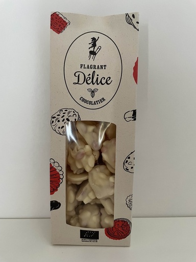 Rochers choc. blanc & riz soufflé aux fruits des bois