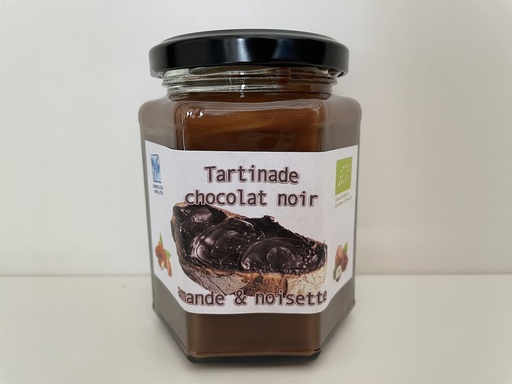 Tartinade choc. noir & amande/noisette