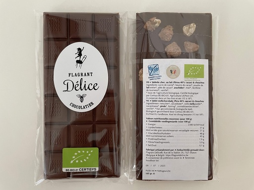 Tablette choc. lait & chouchou/miel