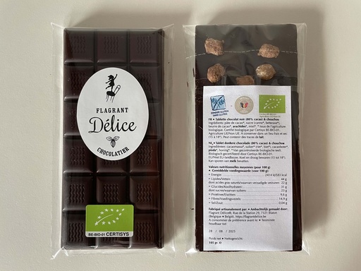 Tablette choc. noir & chouchou/miel