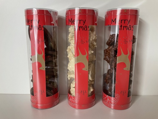 Assortiment 3 chocolats - Cylindre "Merry Christmas"