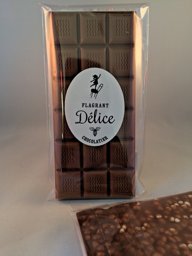 Tablette choc. lait & riz soufflé